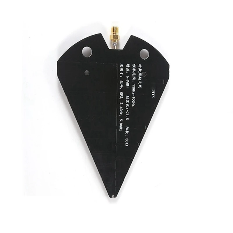 Y16A HT5 Log Periodic Antenna 1.3-10GHz Wideband Directional Antenna High Gain 6-9dBi 50Ω for VHF UHF SHF Beidou GPS