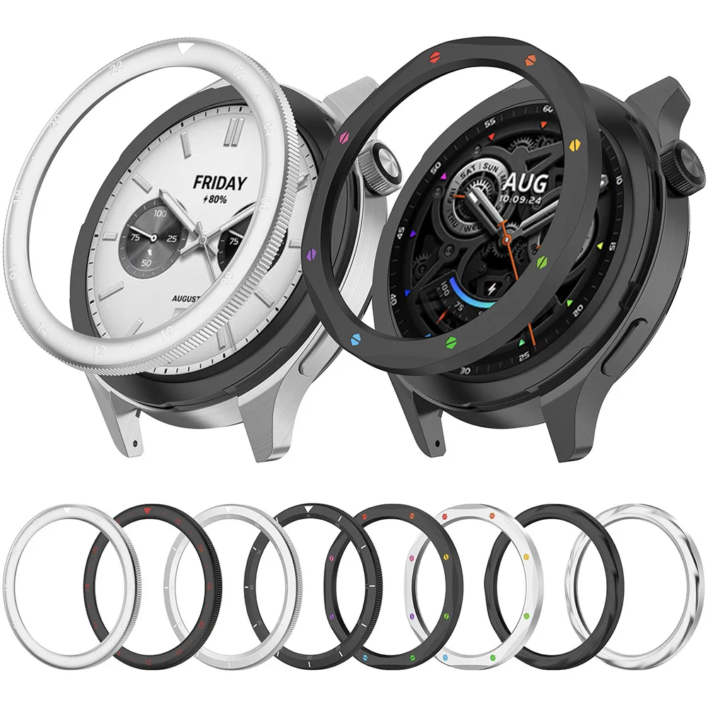 

Metal Bezel Ring For Xiaomi Watch S4 S3 Protector with Tempered Glass Film Watch Case Strap Cover For Watch Bezel Shell S34 eSIM
