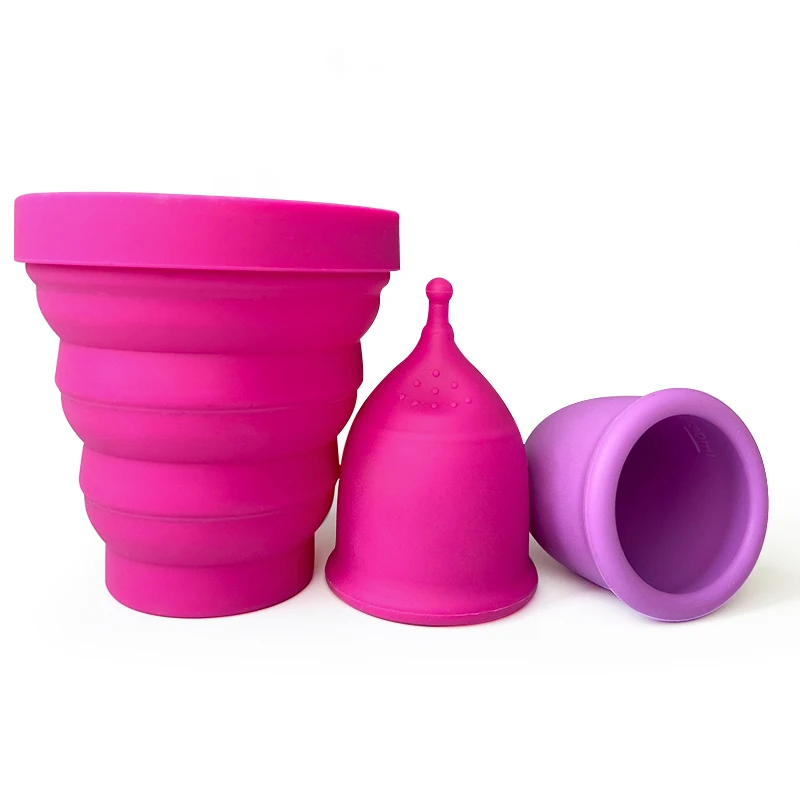1pcs Reusable Menstrual Cup Sterilizer Collapsible Sterilizing Medical Grade Silicone Cup Feminine Hygiene Lady Cup Sterilizer