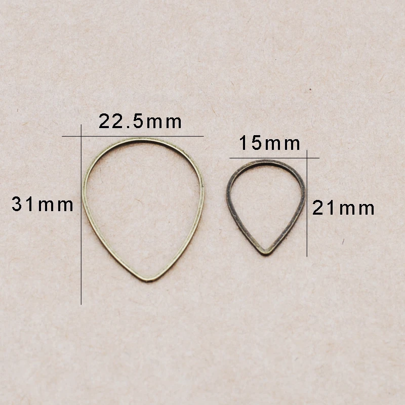 50pcs/Lot Teardrop Waterdrop Copper Jump Ring DIY For Jewelry Making Finding Accessories Supplies Earring Necklace Connectors