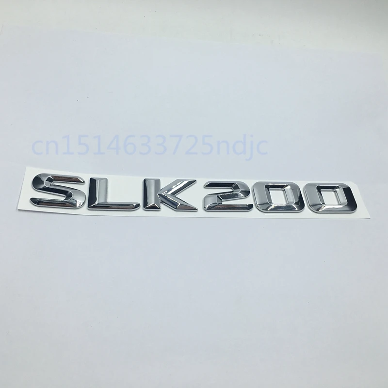 Car Rear Trunk Lid Emblem Chrome number Letters SLK 200 For R170 R171 R172 SLK200