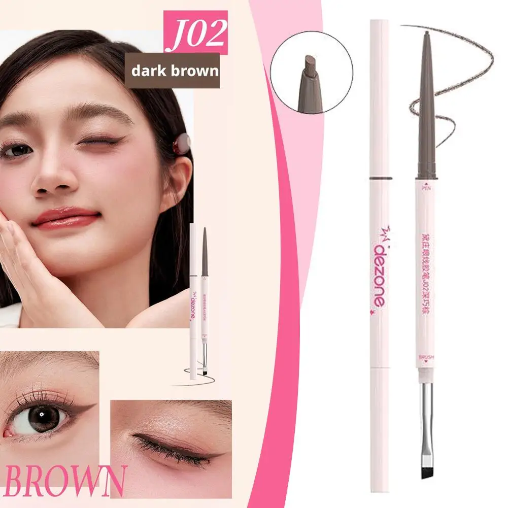Dezone Doppelendiger Eyeliner-Gelstift, extrem fein, glatt, kein Verschmieren, wasserfest, wischfest, Eyeliner-Stift-Make-up