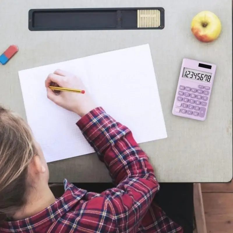 Calculadora para estudiantes calculadora portátil para estudiantes con botones de presión de silicona calculadora de bolsillo alimentada por batería Calculadora financiera básica
