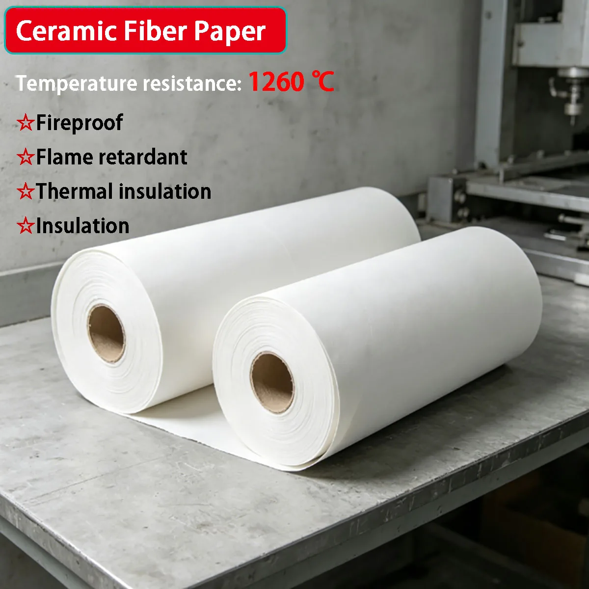 

Ceramic Fiber Paper Fireproof High Temp Heat Insulation Cotton Seal Gasket Refractory Aluminum Silicate Wool