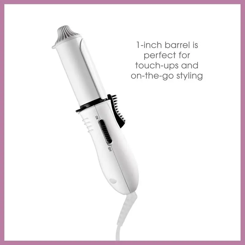 Conair Mini Travel Smart Ceramic Плойка длиной 1 дюйм, белая - компактный и удобный инструмент для укладки волос с технологией быстрого нагрева