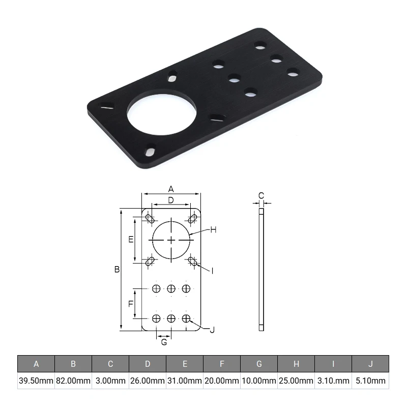 Openbuilds Aluminum Nema 17 Stepper Motor Mount Fixed Plate for CNC Machine 3D Printer CNC Parts