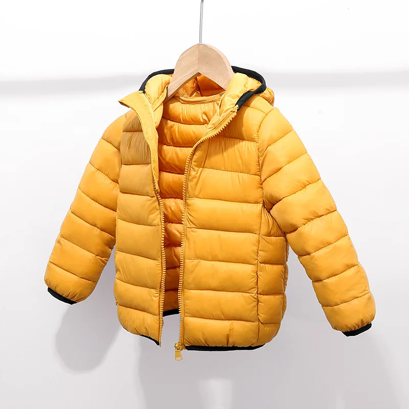 Hooded Lightweight Cotton Jacket Boys Girls Winter Kids Warm Windproof Coat Soft Comfortable Puffer Jacket Children Sportswear
