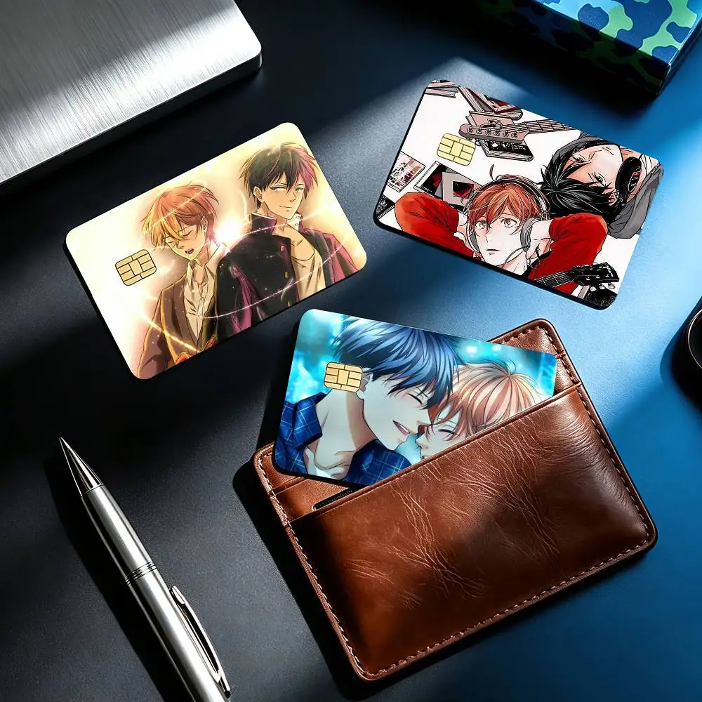 BL Manga G-Given 4pcs 1Set Card Stickers Small Waterproof Chip 4PCS Card Sticker Anti-Scratch