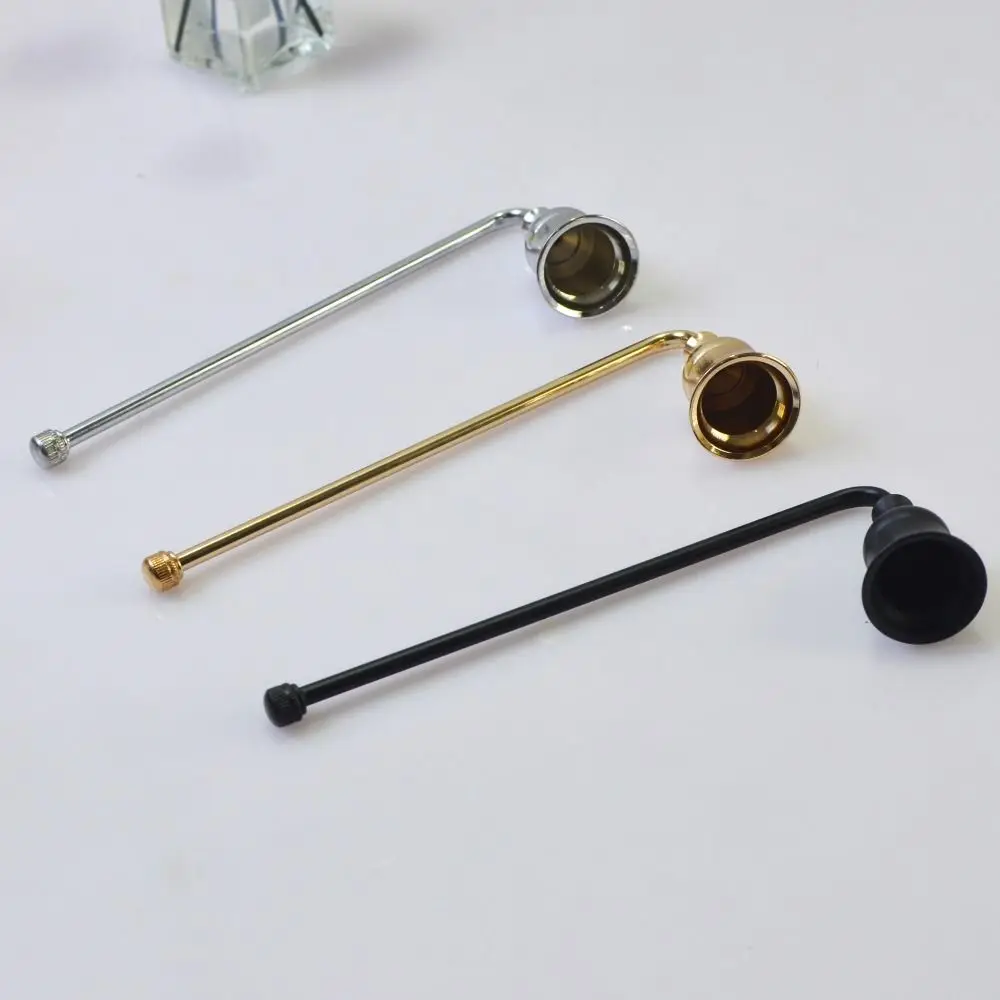 Bell Shaped Candle Snuffer Metal Short/Long Handle Wick Flame Cover Vintage Design Safe Extinguishing Candle Extinguisher