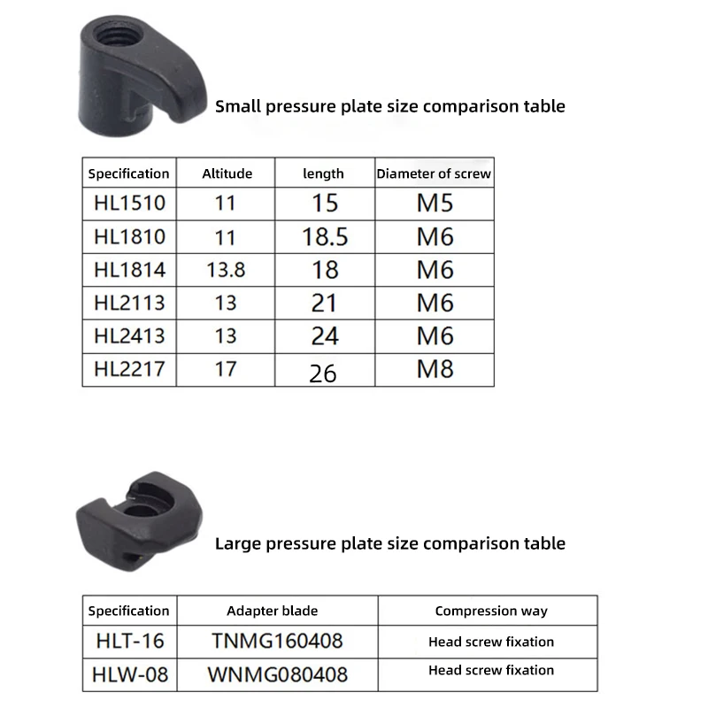 KEMAWA10PCS Turning Tool Clamp HL1511 HL1810 HL1814 HL1917 HL2114 HL2217 HL2414 WT-8 T-16 CNC  lathe pins Screw Arbor