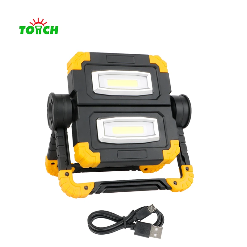 

Smart Library TOACH Rechargeable Work Light 360 Adjustable Flashlight 2*10W COB LED Flood Worklight For Camping Hiking