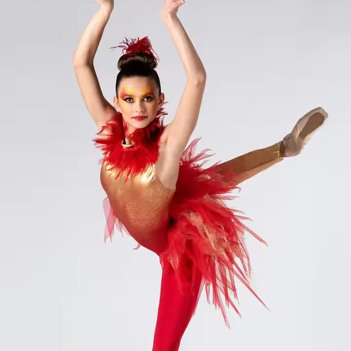 زي الرقص الحديث للسيدات والنساء بذلة زي رقص الطيور