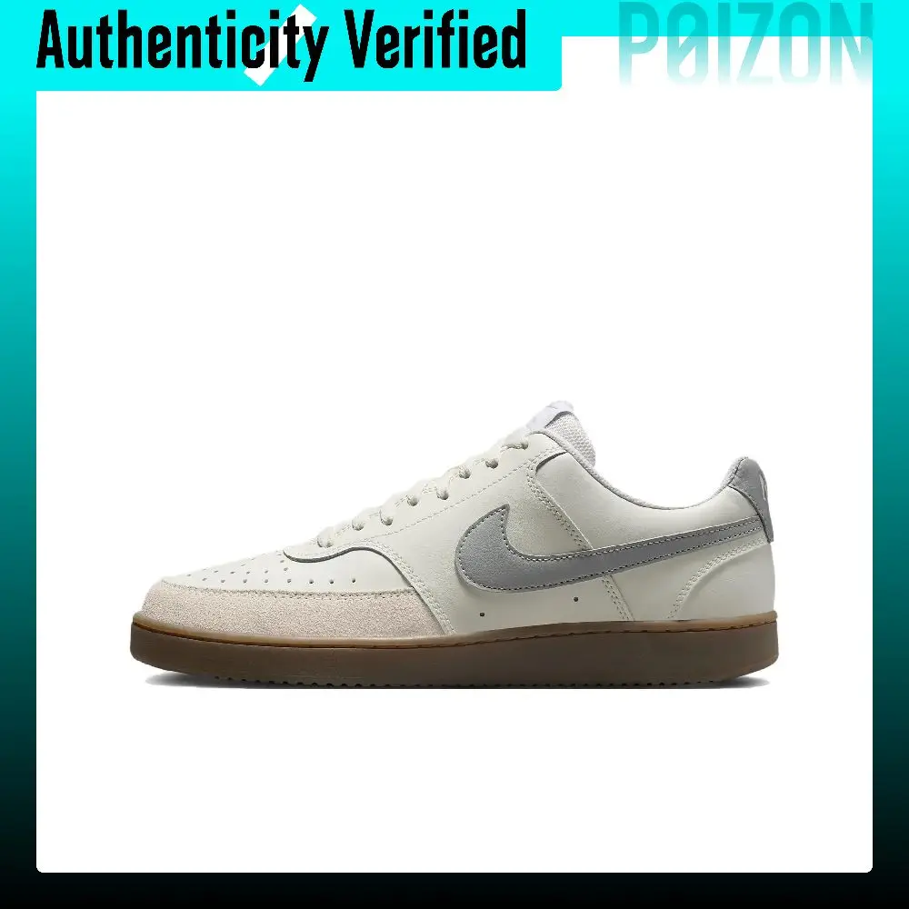 Nike Court Vision Breathable Low top Skateboard Shoes Men's White Gray HV2530-100