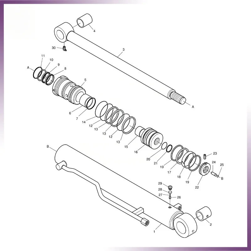 K9005880 401107-00325A ARM/BUCKET CYLIDNER SEAL KIT FOR DOOSAN B55W-2 DX53W DX55 DX55W DX60R DX60W DX62R-3 DX63-3 E55W E60 E62