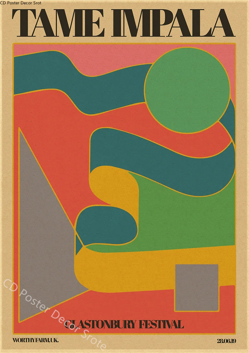 ترويض إمبالا مخدر المشارك موسيقى الروك الفرقة كرافت ورقة الملصقات خمر غرفة المنزل مقهى ديكور الجمالية الفن طلاء جدران