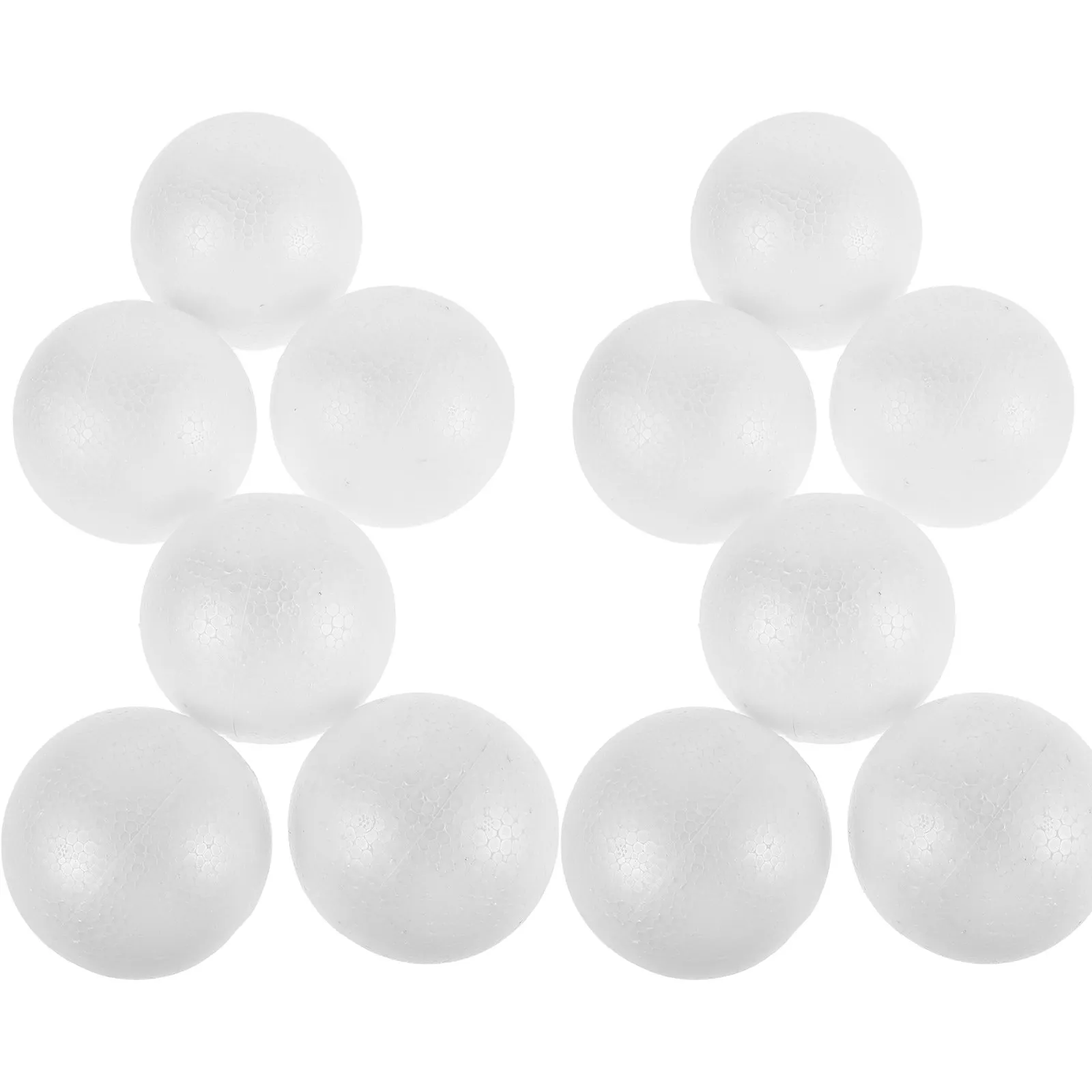 12Pcs White Foam Ball 8Cm Polystyrene Foam Ball for Crafting DIY Christmas Ornaments Valentine's Day Decorations Wedding Stage