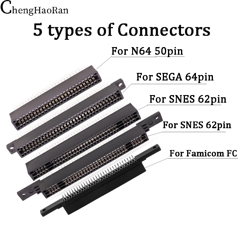 Chenghaoran 5 Modellen 1Pc Voor Snes N64 Sega Famicom Fc Oor Zonder Oorkaart Sleuf Host Connectoren