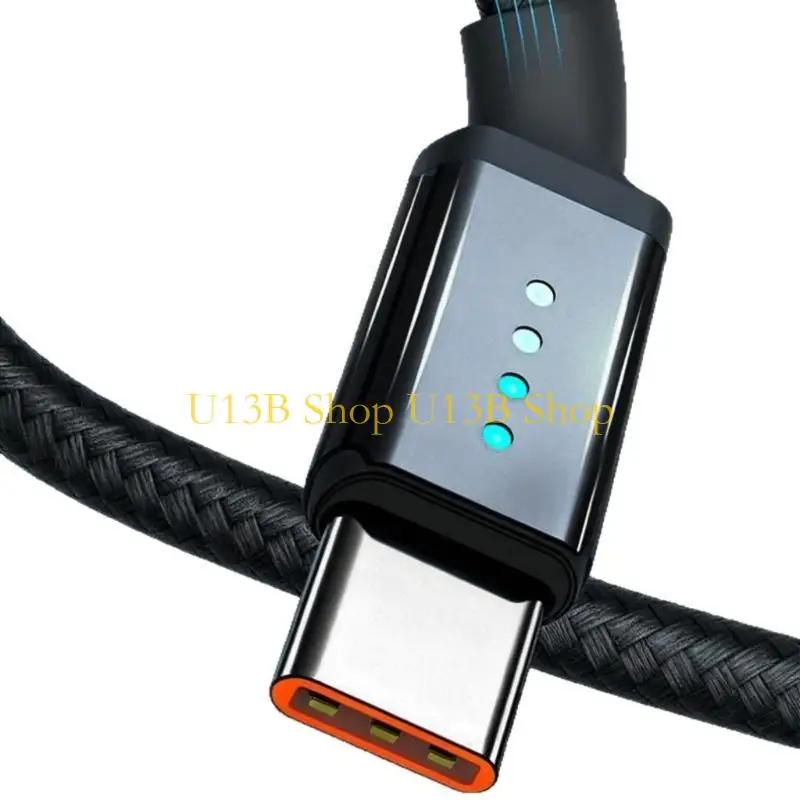 U13B Universal USB C Charging Wire Super Fast Charging Capability with Auto Shutdown Techs and Night Friendly Lighting