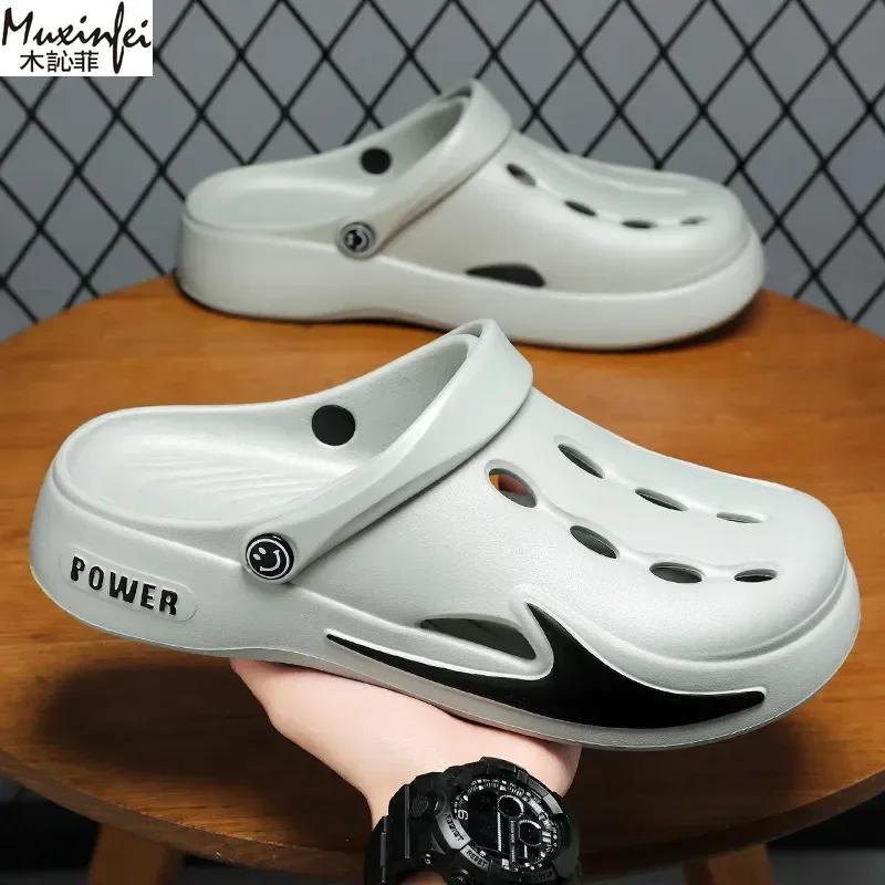 

Men's Summer Shoes Breathable Toe Cap Slippers Thick Soled Comfortable Casual Shoes EVA Men's Sandals Free Shippiing Shoes