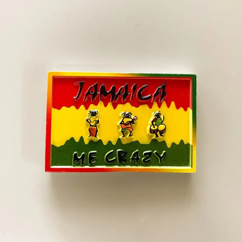 

Jamaica Refrigerator Magnet Travel Souvenir Creative Home Decoration 3D Magnetic Sticker Unique Gift