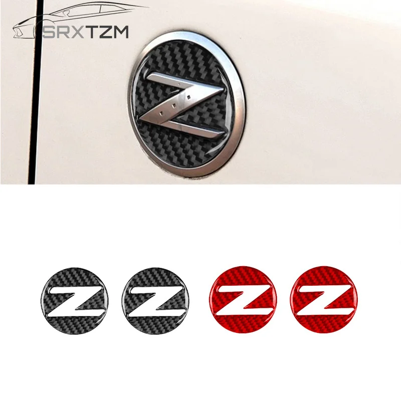 Carbon Fiber for Nissan 350Z Z33 2003-2009 Car Z LOGO Both Side Hood Fender Emblem Badge Sticker Exterior Accessories