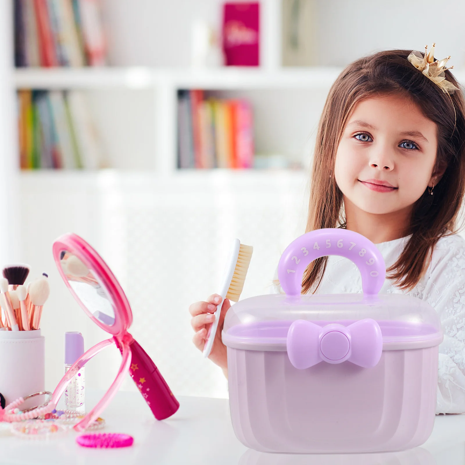 

Butterfly Knot Jewelry Box Double Layer Portable Storage Container For Women Hair Accessories Organizer Makeup Trinket