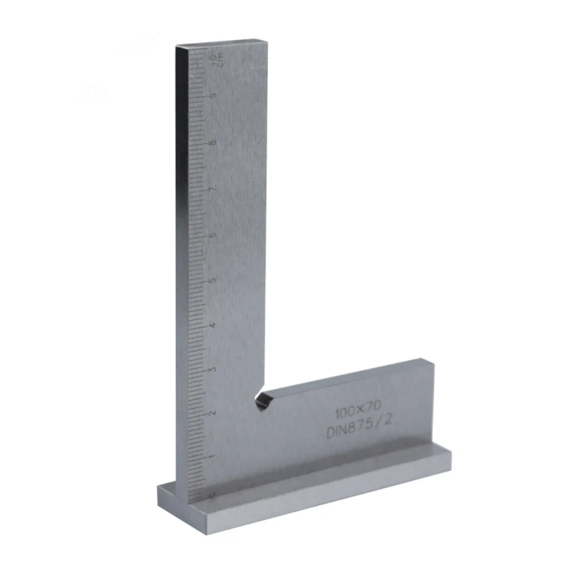 90° Carpenter Square L Ruler Machinist Square Ruler with Base for Precise Work in Metal Constructions