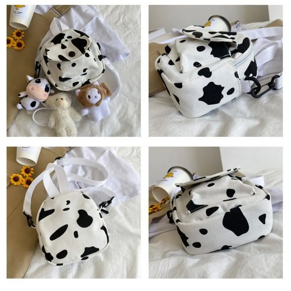 Animal Pattern Cow Pattern Crossbody Bag Korean Style Nylon Small Phone Bag Solid Color Niche Design Shoulder Bag Storage Bag