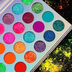 24 Color Luminous Eyeshadow Bright Phosphor Makeup Palette Flash Eye Shadow Neon Makeup Set Eye Shadow Palette