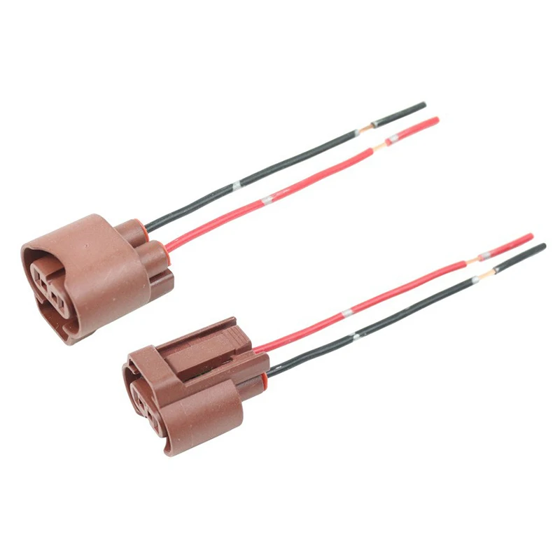 1 Para Adapterów Gniazda Żarówki Samochodowej 9006 HB4 Żeńskie Złącze Przedłużacz Wiązka Przewodów Akcesoria do Świateł Samochodowych ABS + Przewód