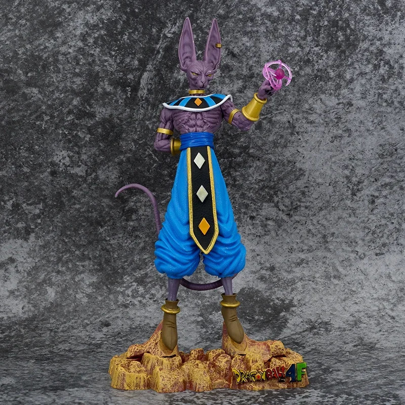 Figuras de Anime de 30cm, figuras de Dragon Ball Z, Super Dios de la destrucción, Beerus, colección de figuras de acción, modelo de juguete para niños, regalo de Navidad