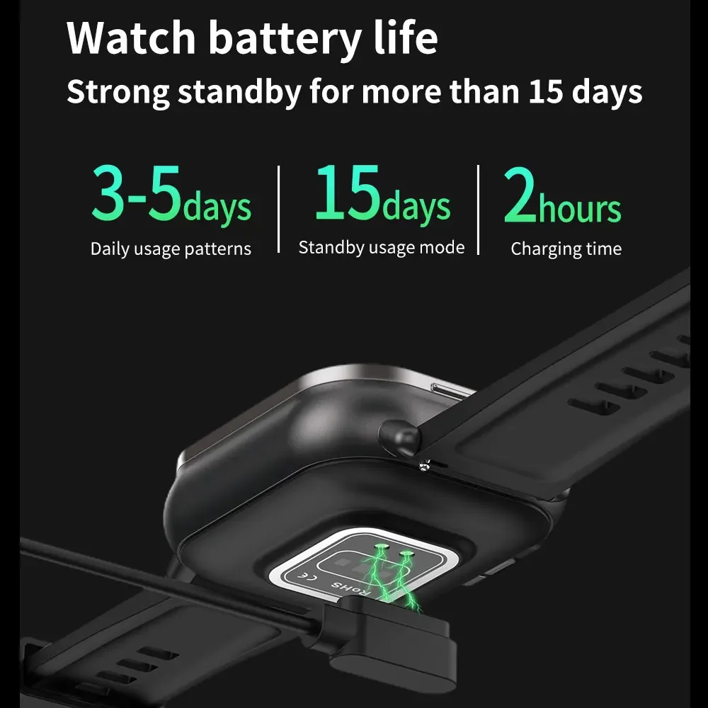 Smart Watch 2 in 1 With Earphone Smartwatch Bluetooth Call Men Watch Sports Track Heart Rate Monitor Play Music SmartWatch