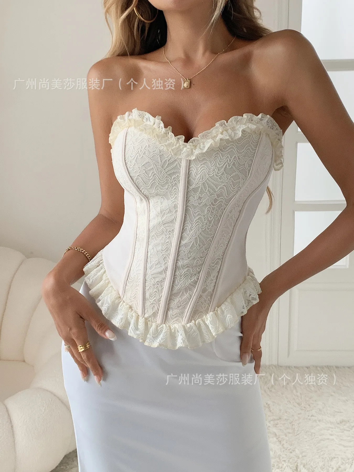 Spring Summer Women's Clothing Slim Fit Lace Up Corset Top For Woman Y2K Streetwear Crop Tank Top Floral Print Bodycon Top