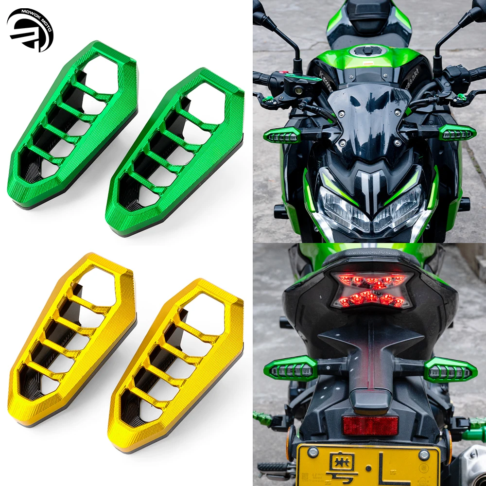 لكاواساكي Z500 نينجا 500 SE Z500SE Ninja500SE ABS 2024 2025 دراجة نارية الألومنيوم الجبهة الخلفية بدوره مصباح إشارة حماية الحرس