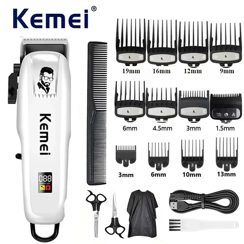 Kemei PG809A Hair Clipper for Men Grooming Kit Professional Electric Beard Hair Trimmer Body Edge Outline Detail Haircut Machine