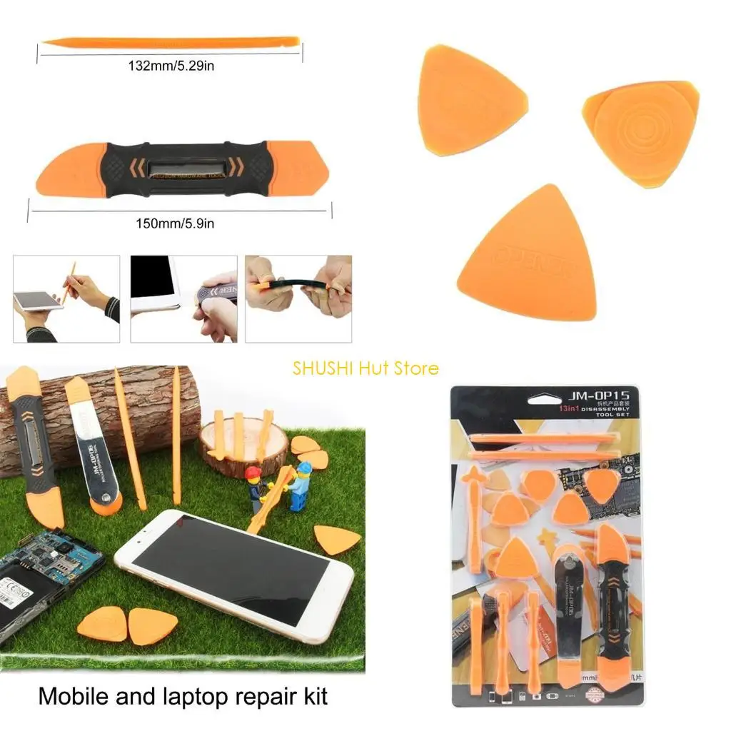 

13 шт. набор пластиковых инструментов Spudger для ноутбуков, инструментов для открытия экрана телефона, ЖК-дисплей D57B