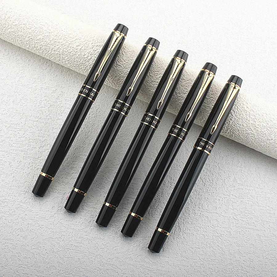 5PCS Luxury Writing Roller Ballpoint Pen Metal Pen of Gold Trim, Fancy Pen Gift for Men& Women in Executive Offices