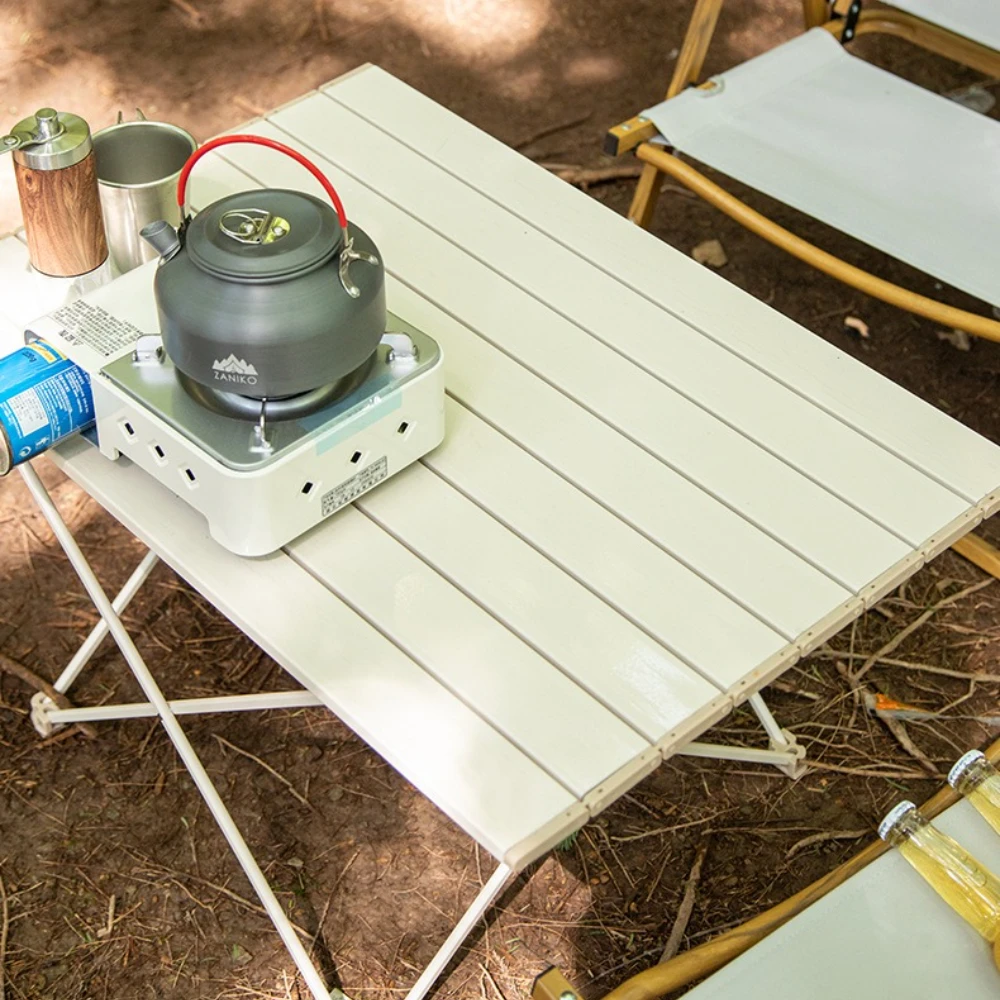 التخييم في الهواء الطلق طاولة قابلة للطي عالية القوة خفيفة الألومنيوم المحمولة الجدول حفلة نزهة شواء المحمولة مكتب قابل للطي المشي لمسافات طويلة