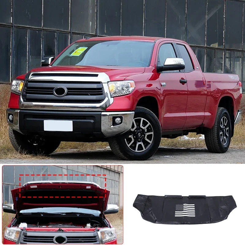 

For Toyota Tundra/Sequoia 2007-21 Car Hood Sand and Stone Deflector Protection Cover Leather Exterior Modification Accessories