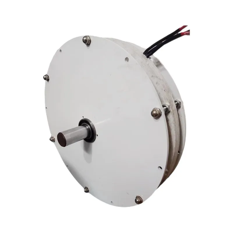3000W Coreless Disc Generator with 0.07N.m Start Torque & Steel Housing for Vertical Axis Wind Turbine/Micro Wind Power