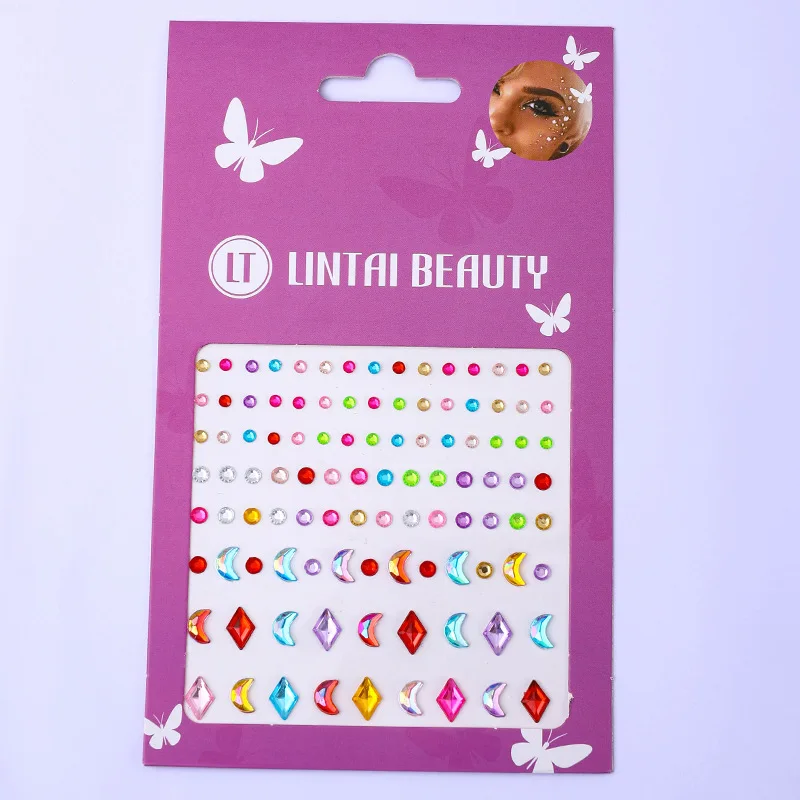 Hot Selling Face Gems Stickers Self Adhesive Waterproof Teardrop Rhinestones for Party Makeup Nail Art Beauty Supplies view 5