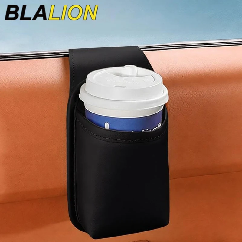 BLALION Car Door Hanging Cup Holder Leatherette Car Storage Bag Multifunctional Drink Bottle Organizer Car Interior Accessories