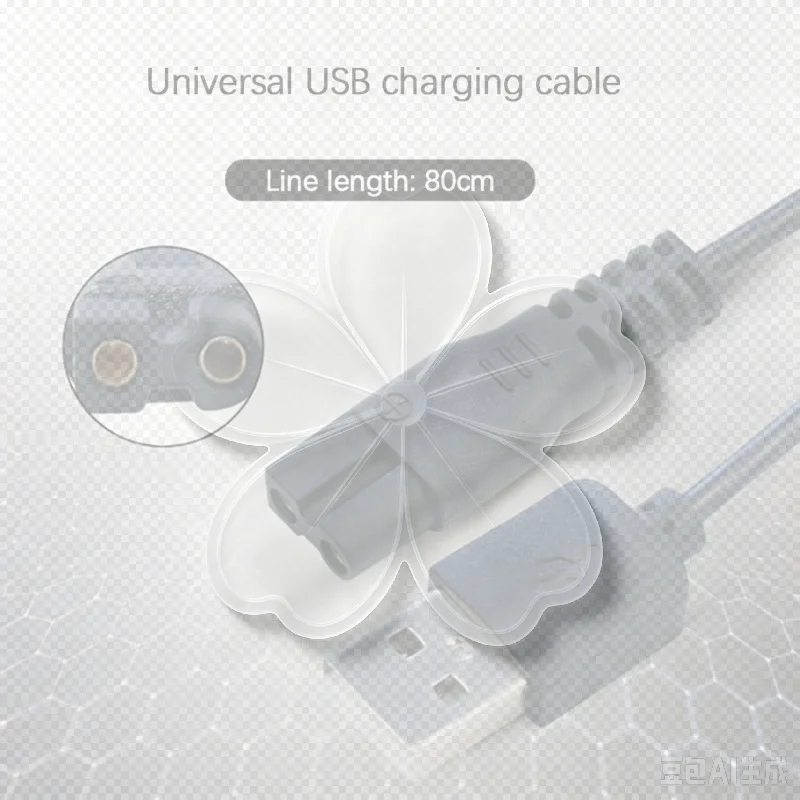 Electric Clippers Pet Shaver USB Charger Charging Cable Power Cord For C6/C7 Hair Trimmer Part