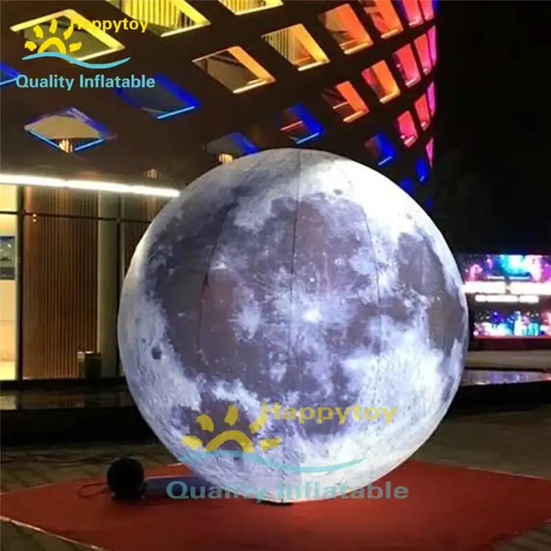 olar System LED Lights Giant Inflatable Moon Ball/ Moon Light Balloon/Moon Globe