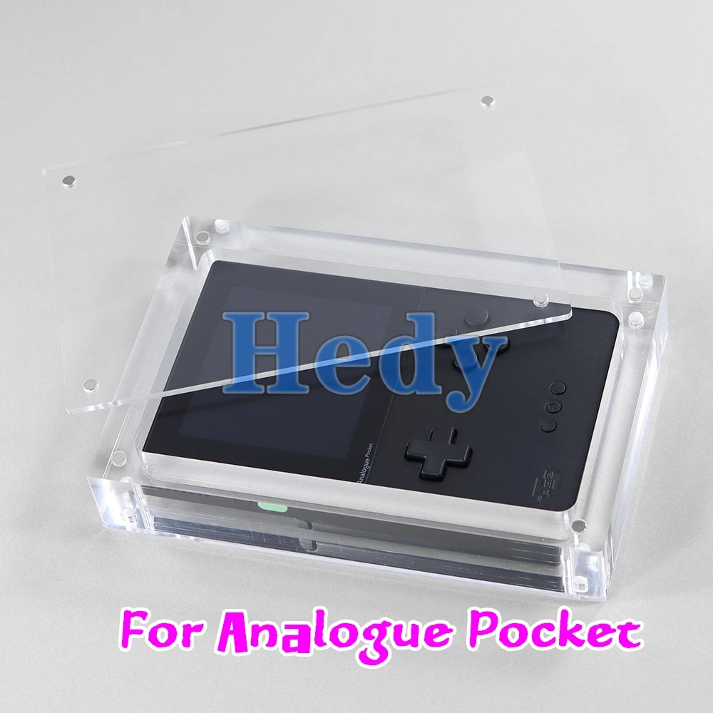 

1PC Clear Transparent Storage Magnetic Acrylic Box For Analogue Pocket AP Console Cover Shell Box Display Stand Accessories