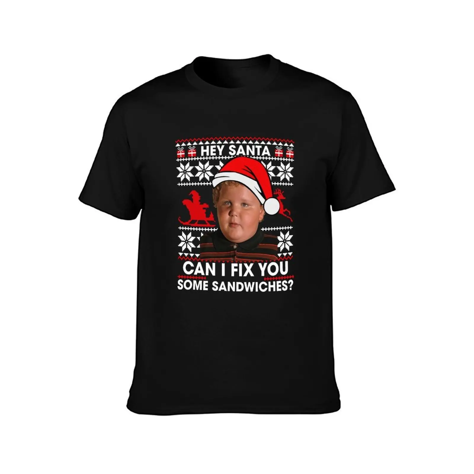Hey Santa Can I Fix You Some Sandwiches. T-Shirt Big Size Crew Neck T-Shirt