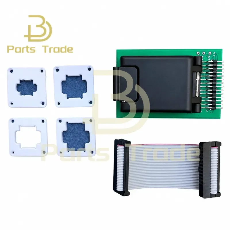 EMMC BGA64 Adapter IC Socket for T76 Programmer with Dual Head Spring-loaded Test Probe Holder and 5PCS Limit Frames