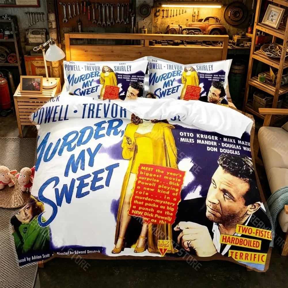 3D Printed Murder My Sweet Movie Bedding Set for Boys Girls Duvet Cover Pillowcase Twin Queen King Full Single Double Sizes