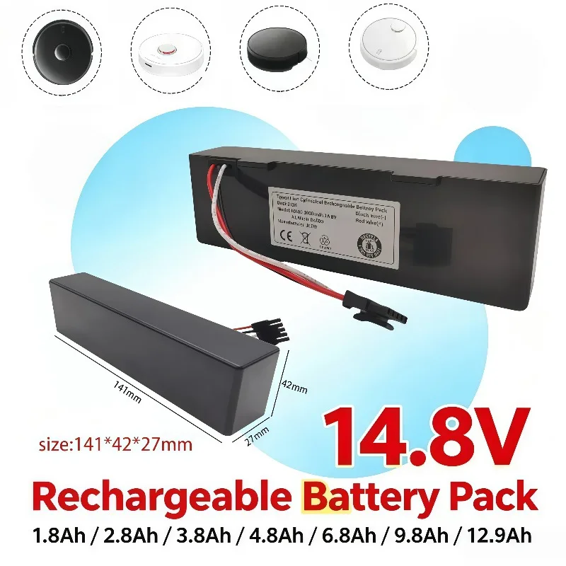 Batería Recargable 14.8V Para Robot Aspirador VIOMI V3 V2 Pr VRVCLMB21B MVVC01‑JG 1.8‑12.8Ah Barrido Fregado