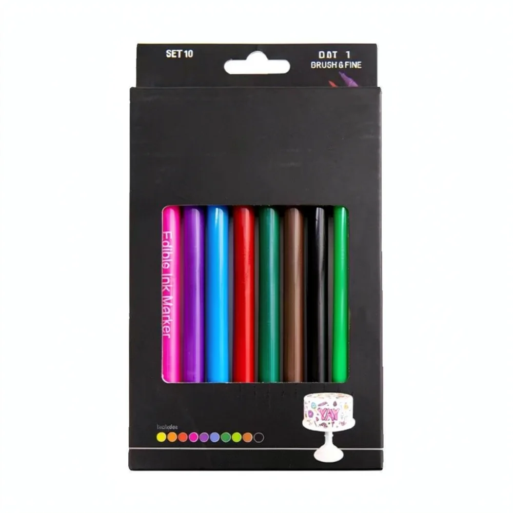 Edible Dual Tip Coloring Pens Food Markers For Cake Decoration Fondant Cookies Painting Drawing Baking Accessories